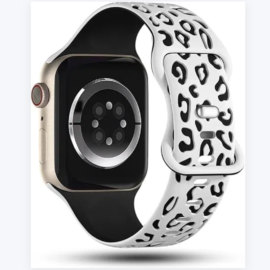 Floral Engraved Band Compatible with Apple Watch Band 40mm 38mm 41mm 42mm 44mm 45mm 46mm 49mm, Soft Silicone Cute Two-Tone Flower Sport Strap for iWatch Bands Women Series 10 9 8 7 6 5 4 3 2 1 SE Ultra Ultra 2