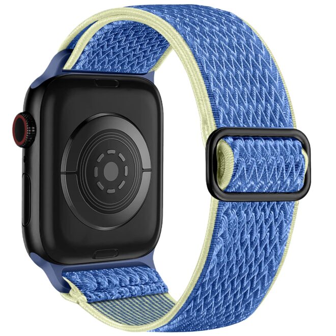 Stretchy Nylon Solo Loop Bands Compatible with Apple Watch 38mm 40mm 41mm 42mm 44mm 45mm 46mm 49mm Ultra 2 iWatch Series 10 9 8 7 SE 6 5 4 3 2 1 Strap,Sport Elastic Braided Women Men
