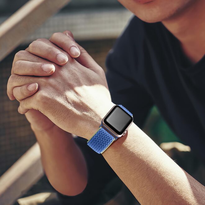 Stretchy Nylon Solo Loop Bands Compatible with Apple Watch 38mm 40mm 41mm 42mm 44mm 45mm 46mm 49mm Ultra 2 iWatch Series 10 9 8 7 SE 6 5 4 3 2 1 Strap,Sport Elastic Braided Women Men - Image 8