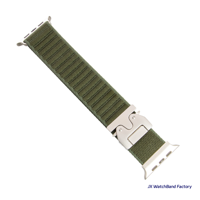 Stainless Steel Braided Nylon Striped Strap for Apple samsung garmin with Parachute Buckle - Image 3