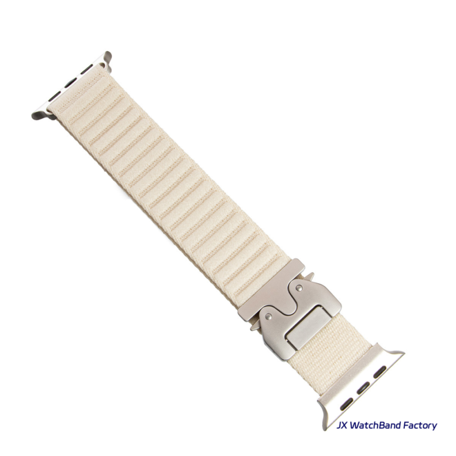 Stainless Steel Braided Nylon Striped Strap for Apple samsung garmin with Parachute Buckle - Image 2