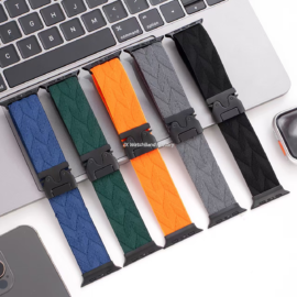 Nylon woven fashion sport watch band with parachute buckle