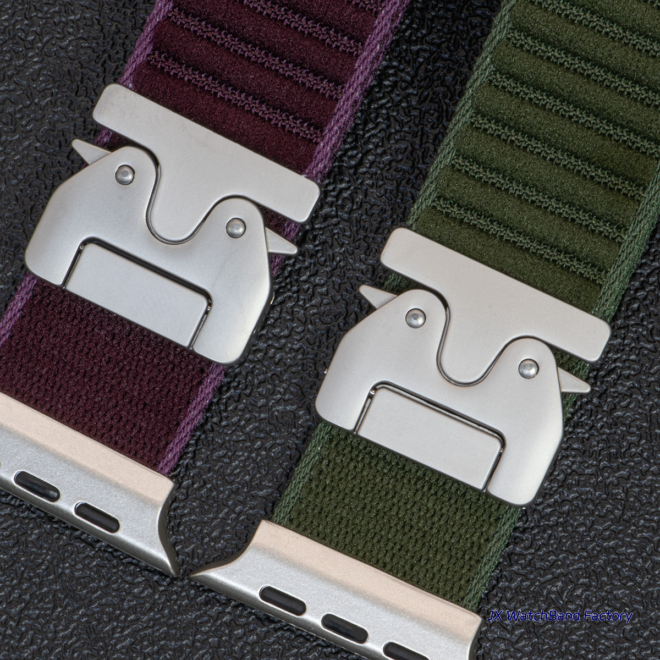 Stainless Steel Braided Nylon Striped Strap for Apple samsung garmin with Parachute Buckle - Image 6