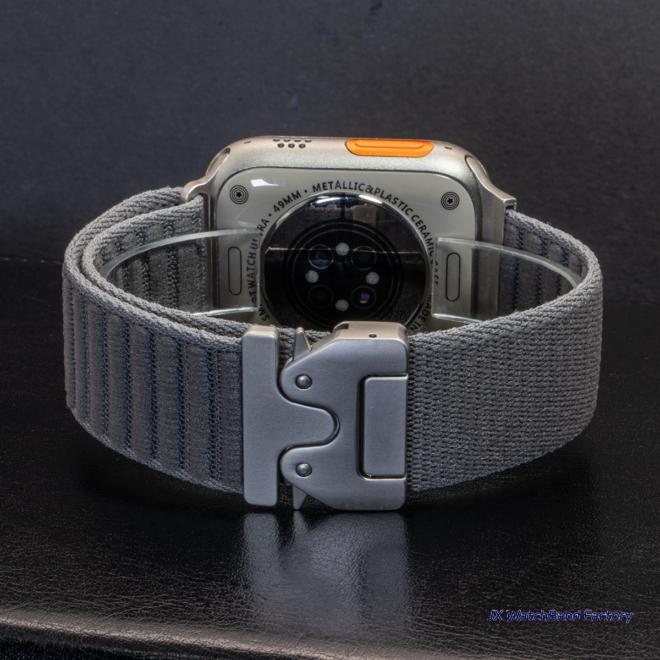 Stainless Steel Braided Nylon Striped Strap for Apple samsung garmin with Parachute Buckle - Image 7