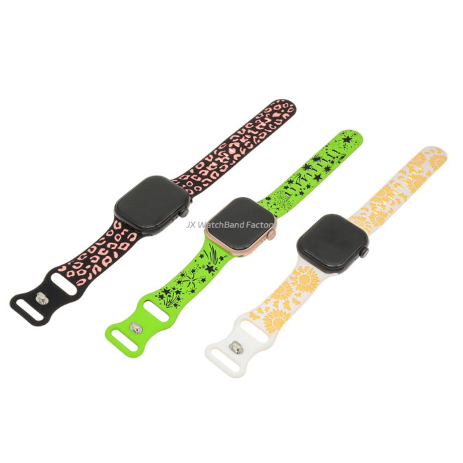 Engraved Silicone Watch Strap for Apple Samsung xiaomi fossil Watch - Image 2