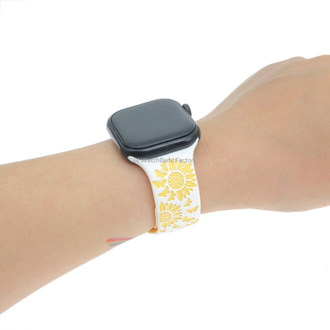 Engraved Silicone Watch Strap for Apple Samsung xiaomi fossil Watch - Image 3