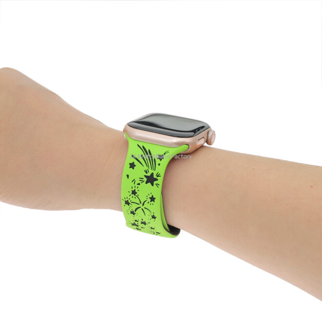 Engraved Silicone Watch Strap for Apple Samsung xiaomi fossil Watch - Image 4