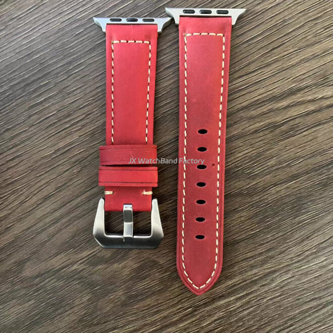 Benchmark Leather Watch Band - Crazy Horse Oiled Leather Watch Straps - Image 2